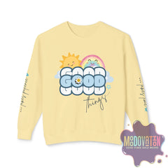 Good Things Unisex Lightweight Crewneck Sweatshirt - Spring Edition Moodovation