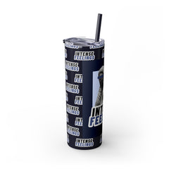 Intense Feelings - Navy Blue Print Skinny Tumbler
