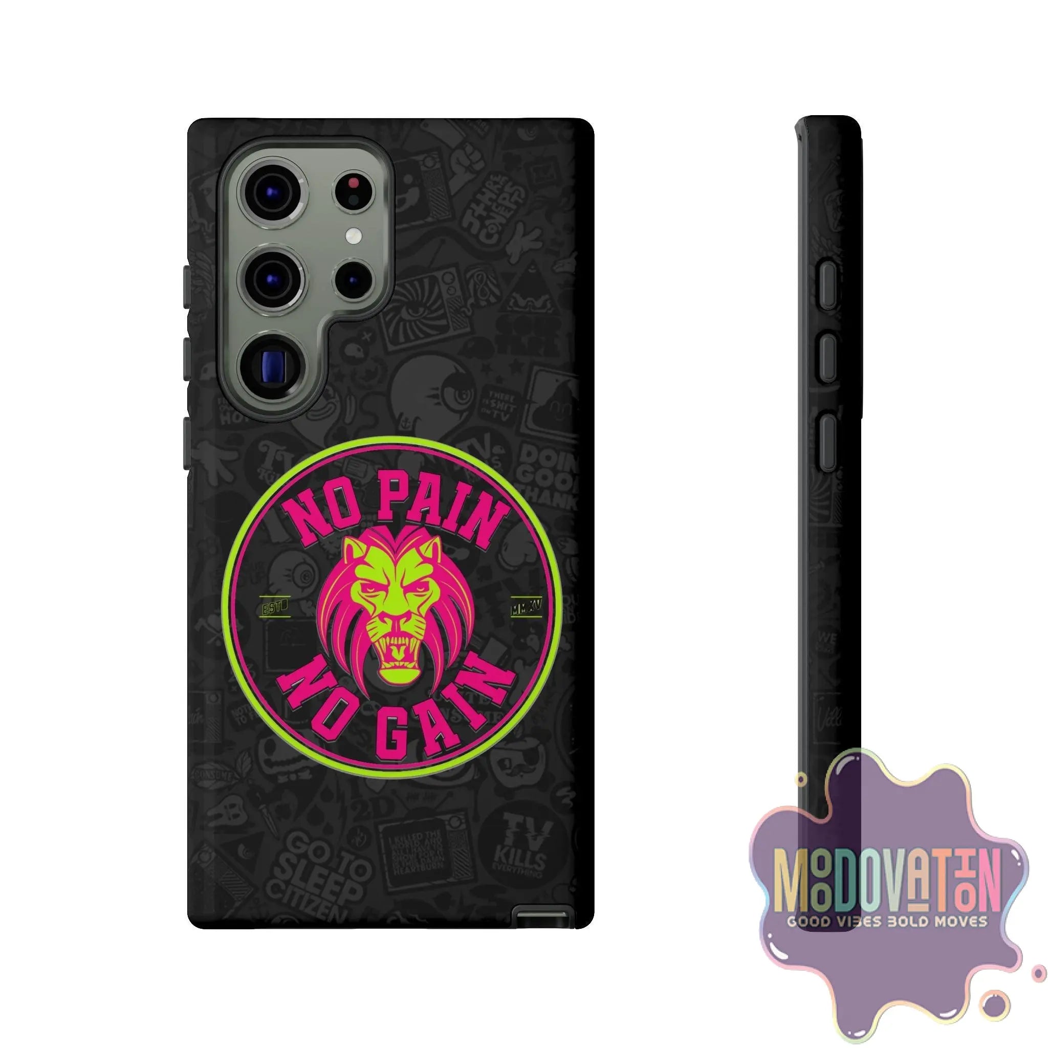 No Pain No Gain Phone Case - Black - MOODOVATION