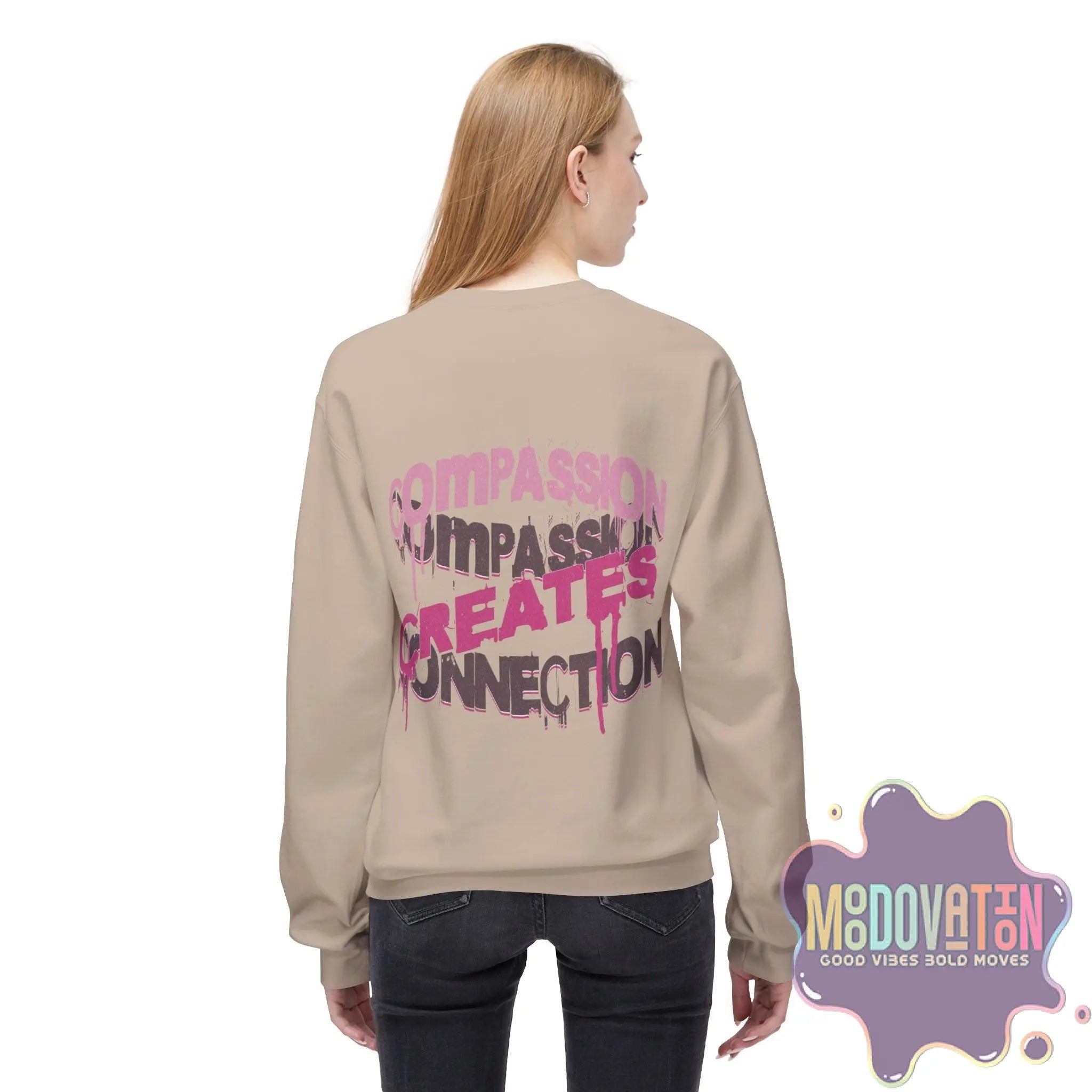 Self-Compassion Unisex Midweight Crewneck Sweatshirt - MOODOVATION