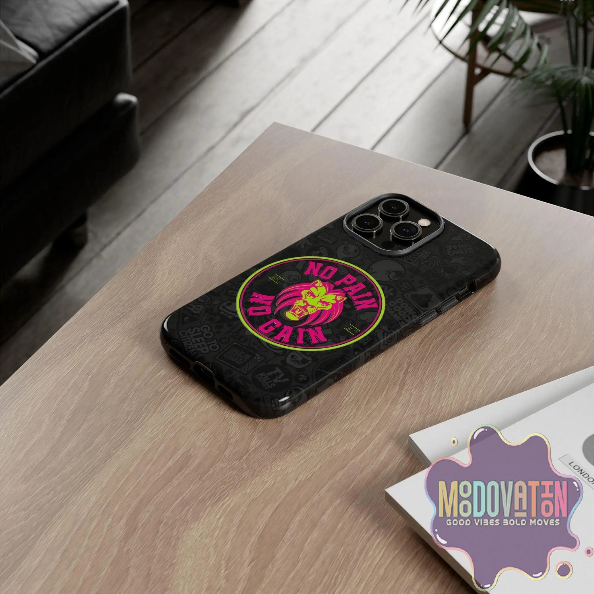 No Pain No Gain Phone Case - Black - MOODOVATION
