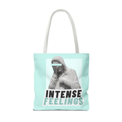 Intense Feelings Tote Bag - Cyan Print