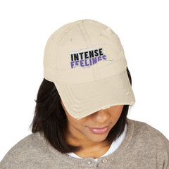 Intense Feelings - Distressed Embroidered Dad Hat