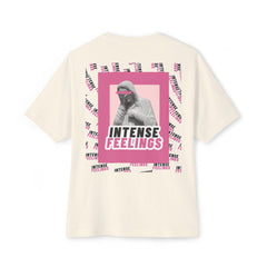 Intense Feelings – Pink Print Unisex Oversized Tee