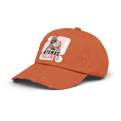 Intense Feelings - Pink Rose Print Vintage Distressed Hat