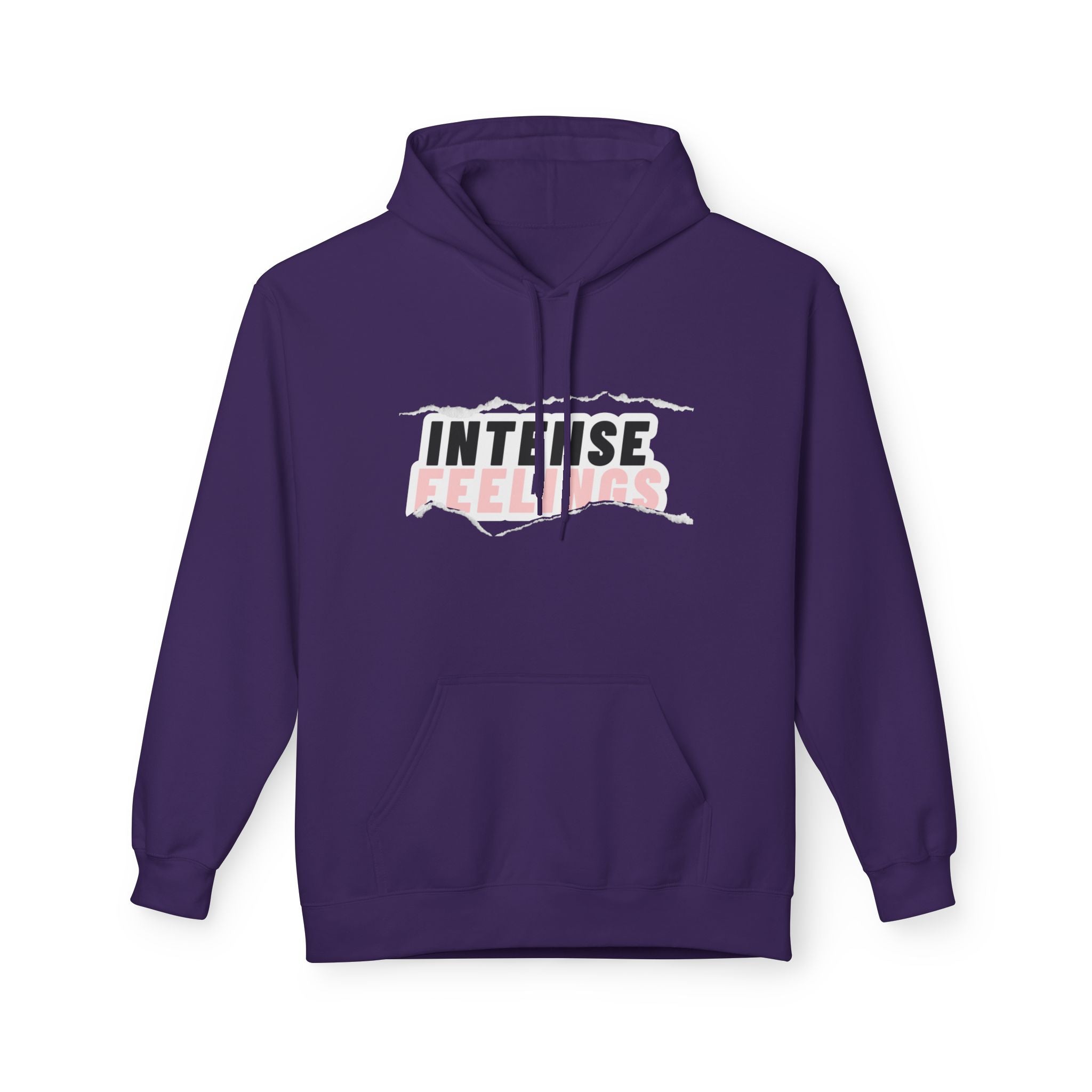 Intense Feelings Unisex Midweight Hoodie - Rose Pink Print