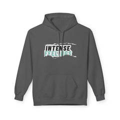 Intense Feelings Unisex Midweight Hoodie - Cyan Print