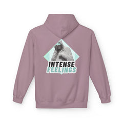 Intense Feelings Unisex Midweight Hoodie - Cyan Print