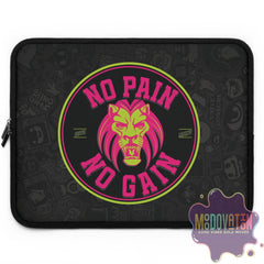 No Pain No Gain Laptop Sleeve - Black - MOODOVATION