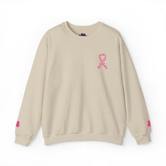 Courage, Strength & Faith – Breast Cancer Awareness Unisex Crewneck Sweatshirt