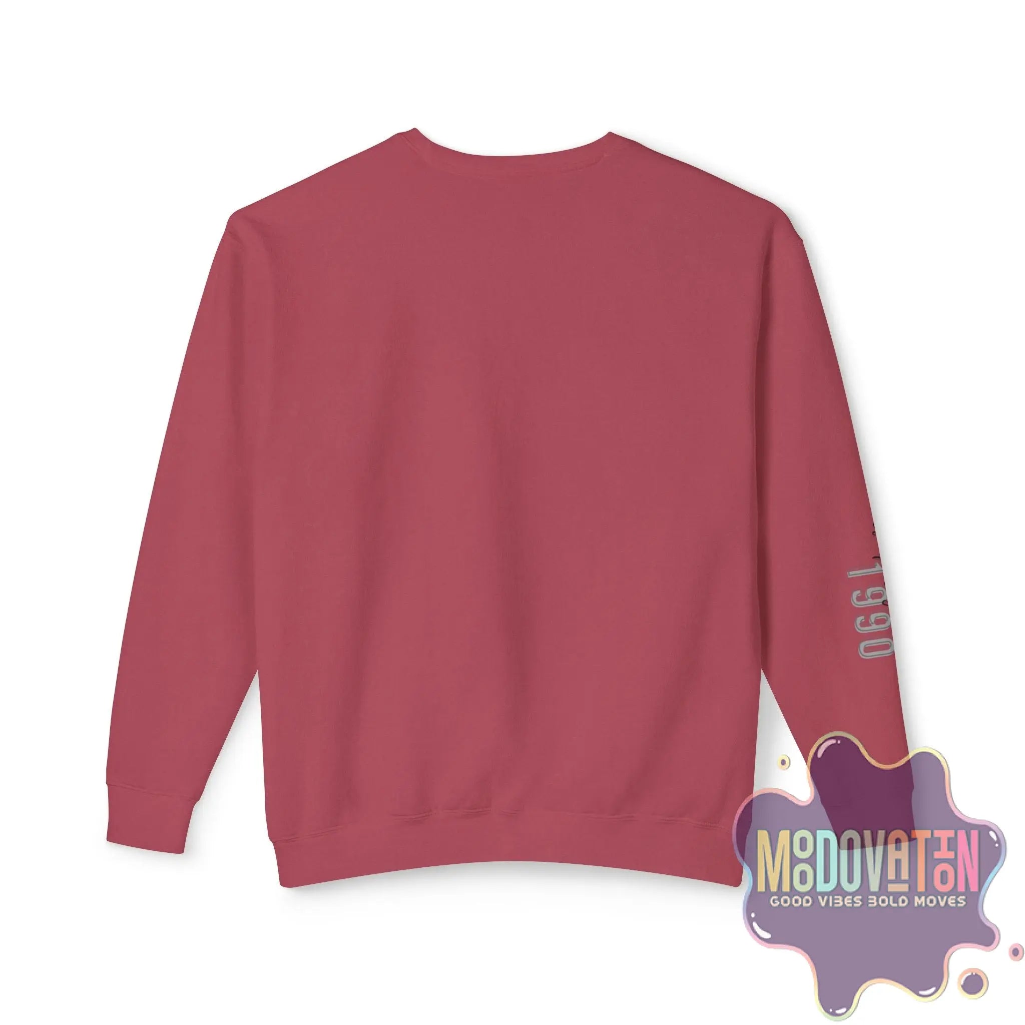 Good Vibes Bold Moves Personalized Unisex Lightweight Crewneck Sweatshirt - Brand Edition Moodovation