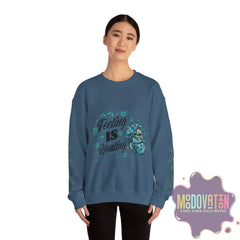 Feeling Is Healing Unisex Heavy Blend Crewneck Sweatshirt - MOODOVATION