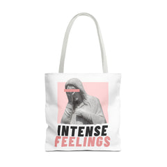Intense Feelings Tote Bag - White Print