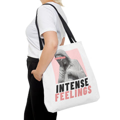 Intense Feelings Tote Bag - White Print