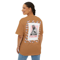 Intense Feelings – Rose Pink Print Unisex Oversized Tee