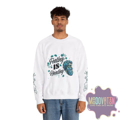 Feeling Is Healing Unisex Heavy Blend Crewneck Sweatshirt - MOODOVATION