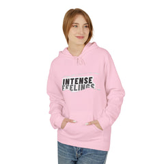 Intense Feelings Unisex Midweight Hoodie - Grey Print