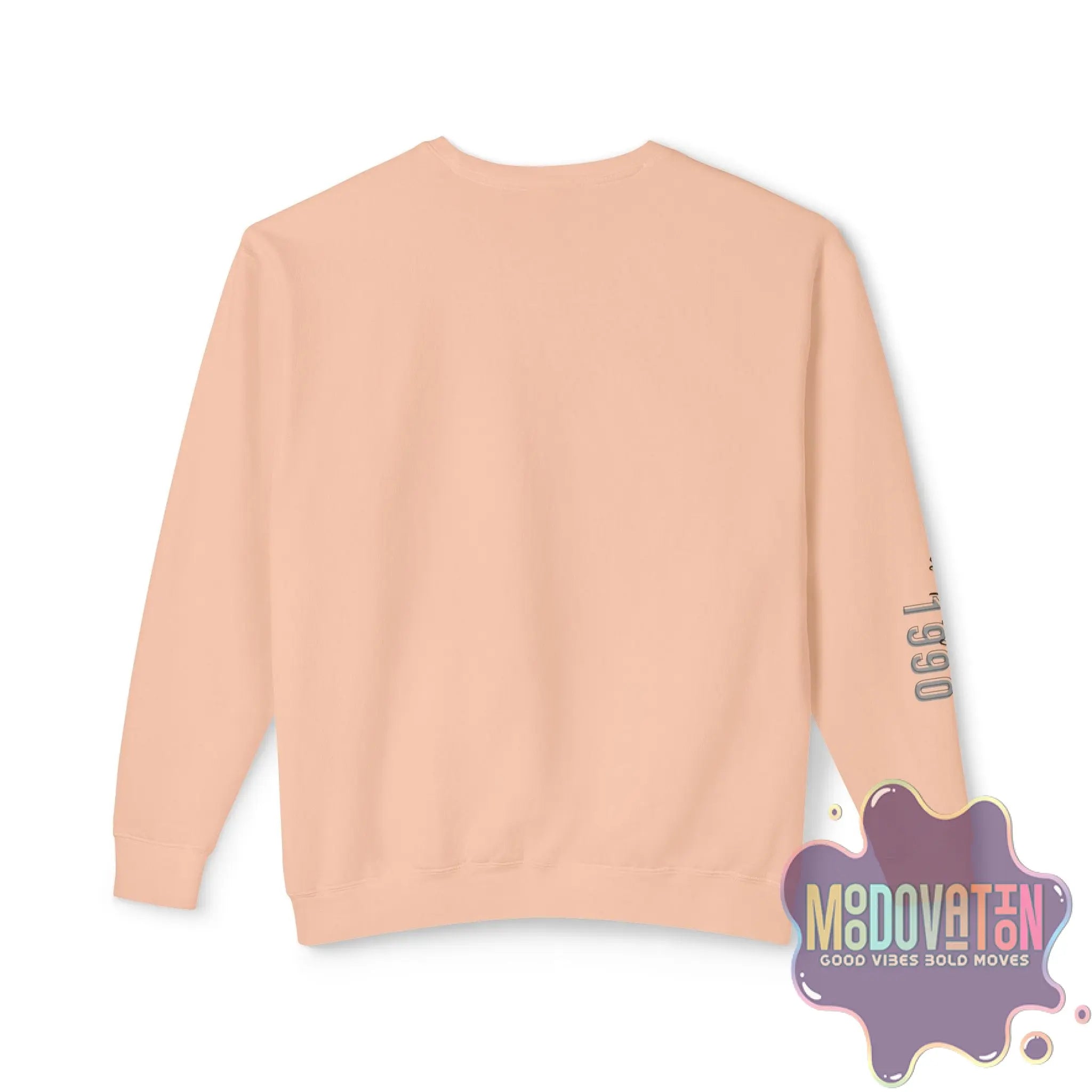 Good Vibes Bold Moves Personalized Unisex Lightweight Crewneck Sweatshirt - Brand Edition Moodovation