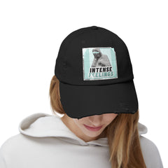 Intense Feelings - Cyan Print Vintage Distressed Hat