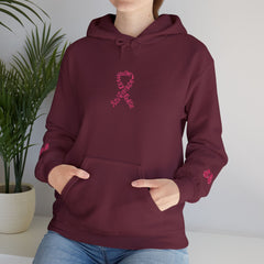 Pink Ribbon Awareness Hoodie, Unisex Sweatshirt for Fundraising, Breast Cancer Awareness Month, Inspirational Gift, Cozy Jumpsuit