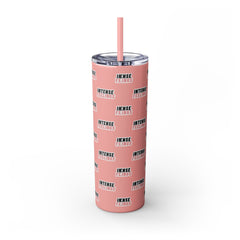 Intense Feelings - Rose Pink Print Skinny Tumbler