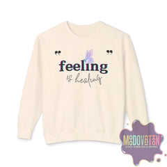 Feeling Is Healing Lightweight Crewneck Sweatshirt - Spring Edition Moodovation