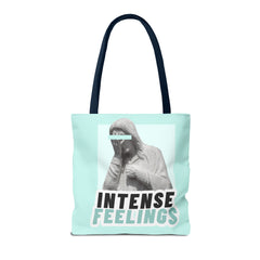 Intense Feelings Tote Bag - Cyan Print