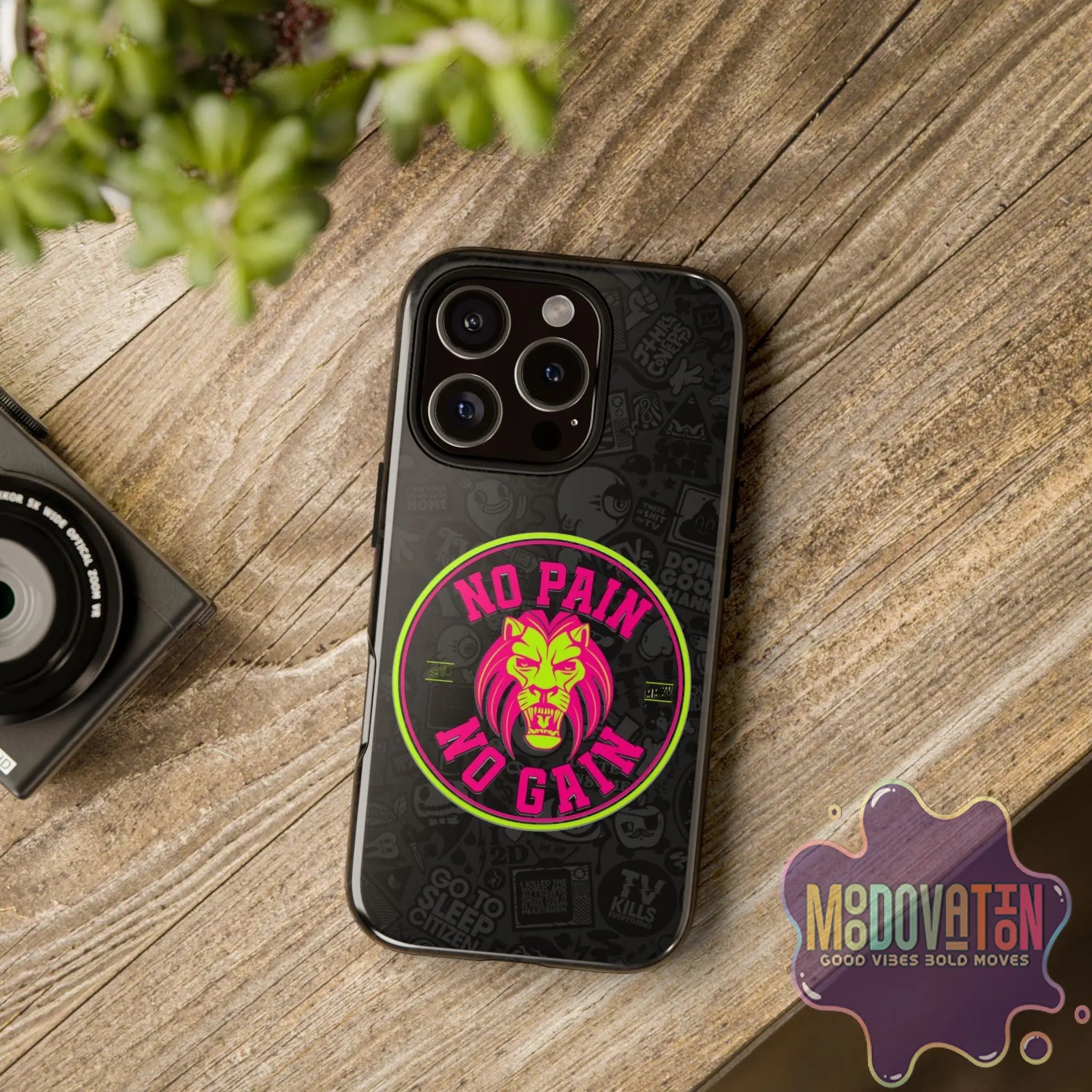 No Pain No Gain Phone Case - Black - MOODOVATION