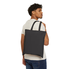 Breast Cancer Awareness Canvas Tote Bag – Courage, Strength & Faith Ribbon