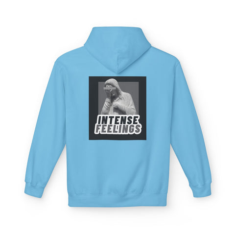 Intense Feelings Unisex Midweight Hoodie - Grey Print