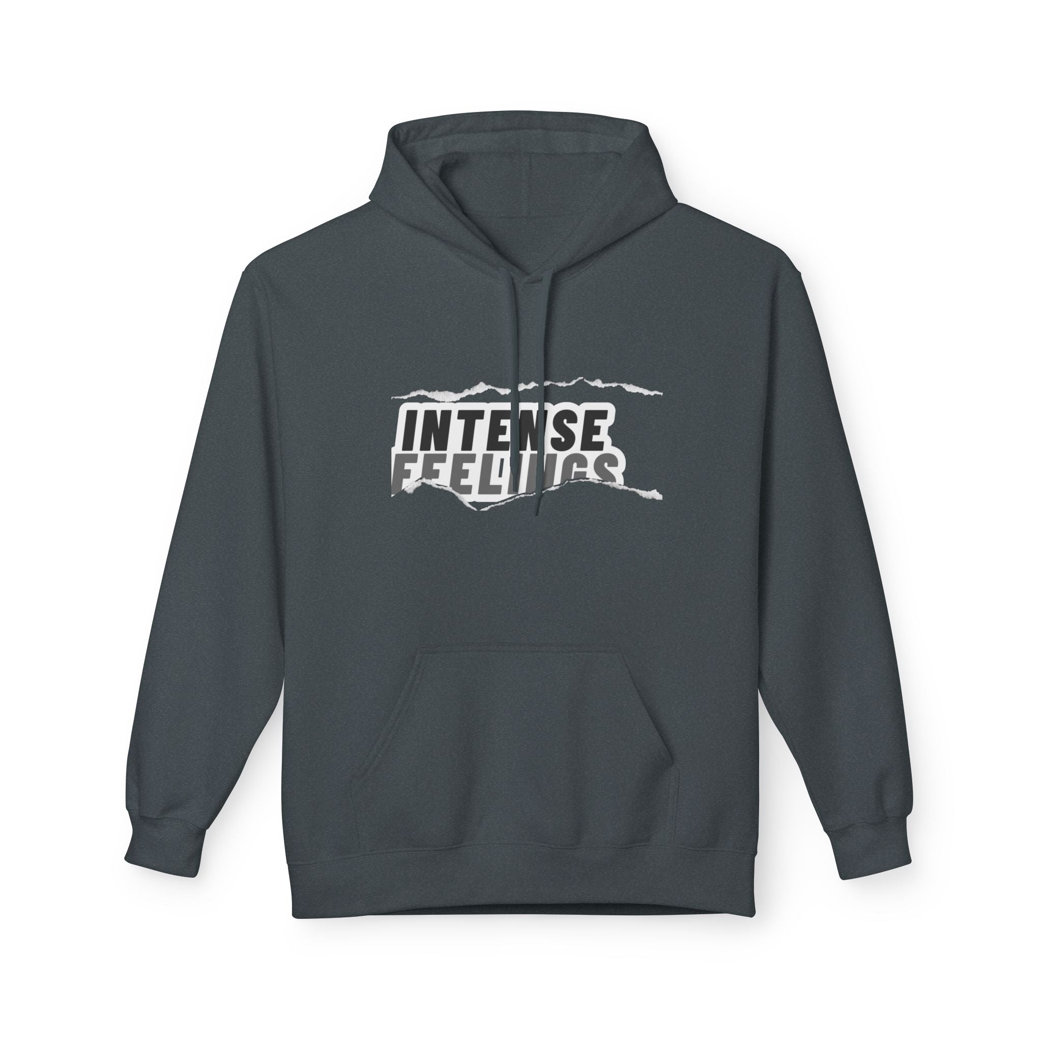 Intense Feelings Unisex Midweight Hoodie - Grey Print