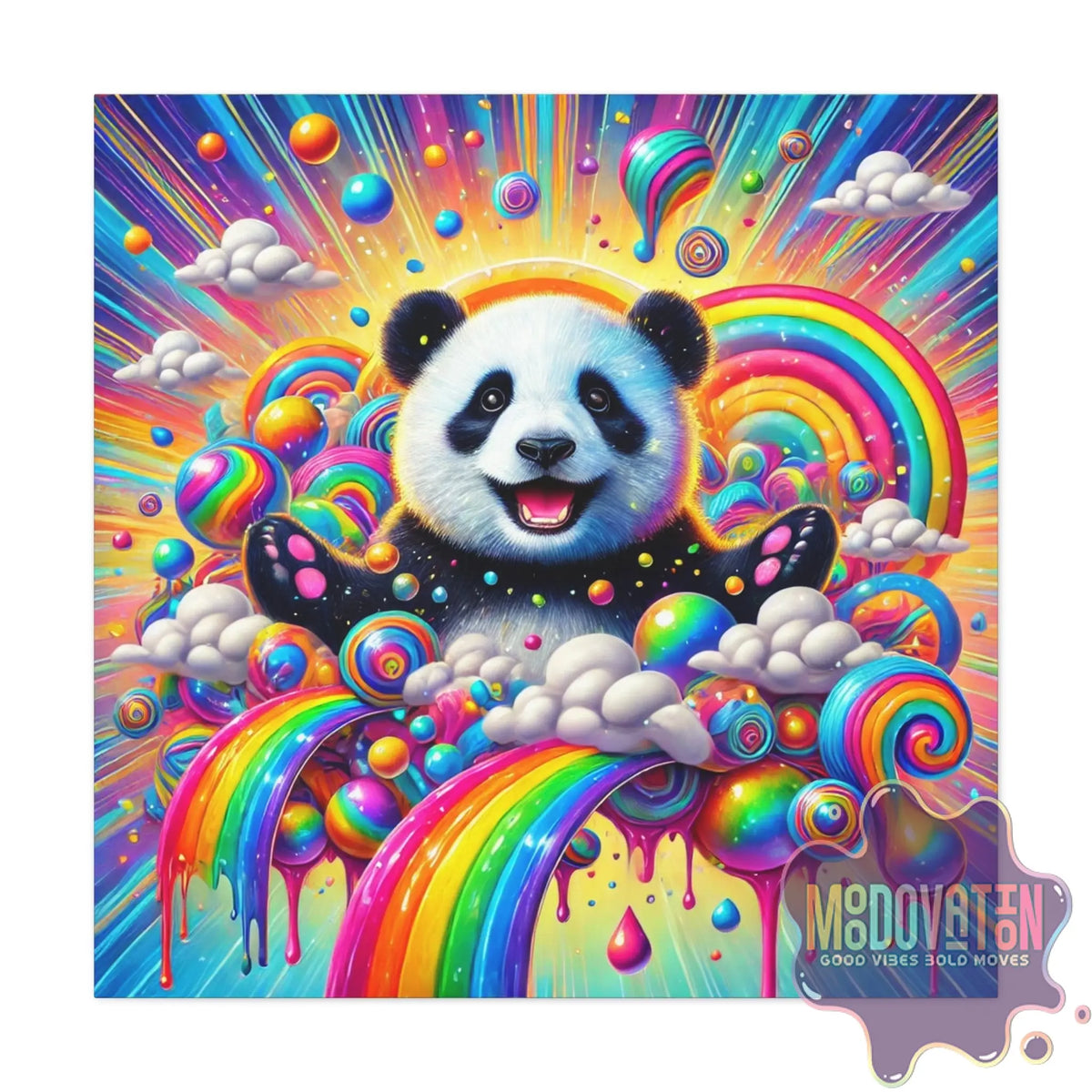 Panda Pandemonium Matte Canvas - MOODOVATION