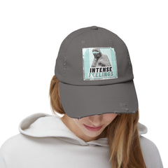 Intense Feelings - Cyan Print Vintage Distressed Hat