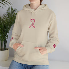 Pink Ribbon Awareness Hoodie, Unisex Sweatshirt for Fundraising, Breast Cancer Awareness Month, Inspirational Gift, Cozy Jumpsuit