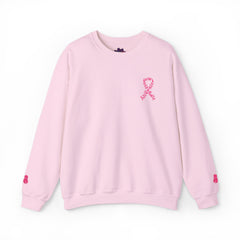 Courage, Strength & Faith – Breast Cancer Awareness Unisex Crewneck Sweatshirt