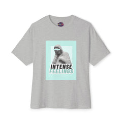 Intense Feelings – Cyan Print Unisex Oversized Tee