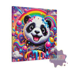 Drippy Delight Panda Matte Canvas - MOODOVATION
