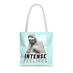 Intense Feelings Tote Bag - Cyan Print