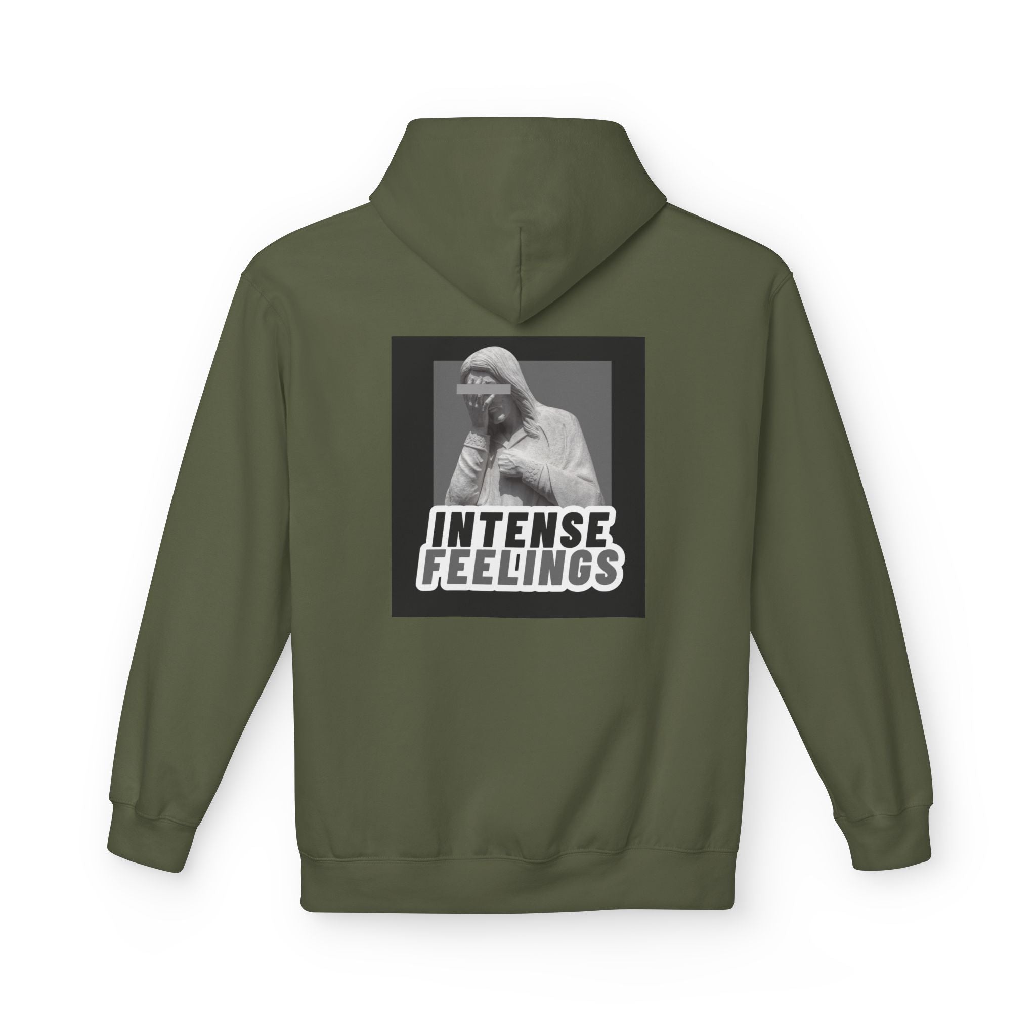 Intense Feelings Unisex Midweight Hoodie - Grey Print