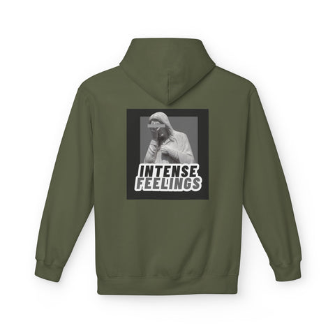 Intense Feelings Unisex Midweight Hoodie - Grey Print