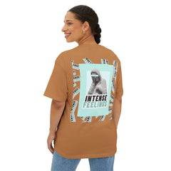 Intense Feelings – Cyan Print Unisex Oversized Tee