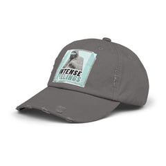 Intense Feelings - Cyan Print Vintage Distressed Hat