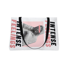Intense Feelings Weekender Tote Bag - Rose Pink Print