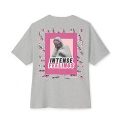 Intense Feelings – Pink Print Unisex Oversized Tee