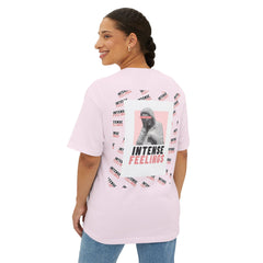 Intense Feelings – Rose Pink Print Unisex Oversized Tee