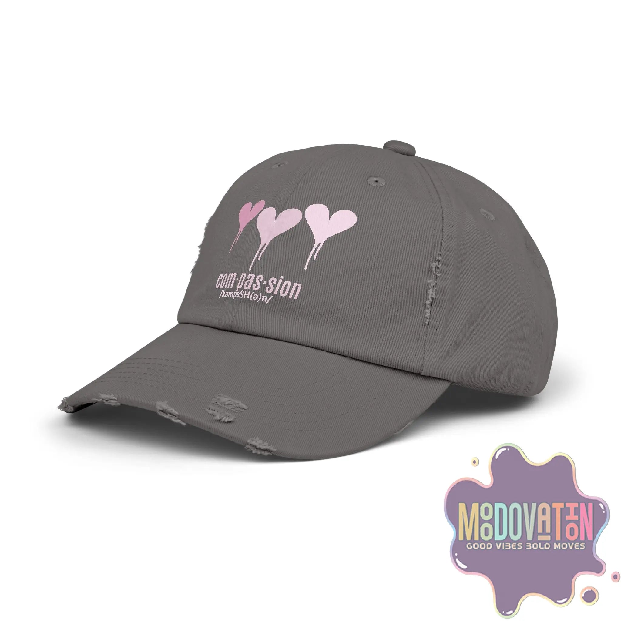 Compassion - Unisex Distressed Vintage Hat - MOODOVATION