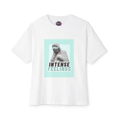 Intense Feelings – Cyan Print Unisex Oversized Tee