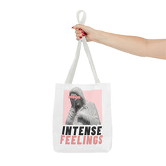 Intense Feelings Tote Bag - White Print