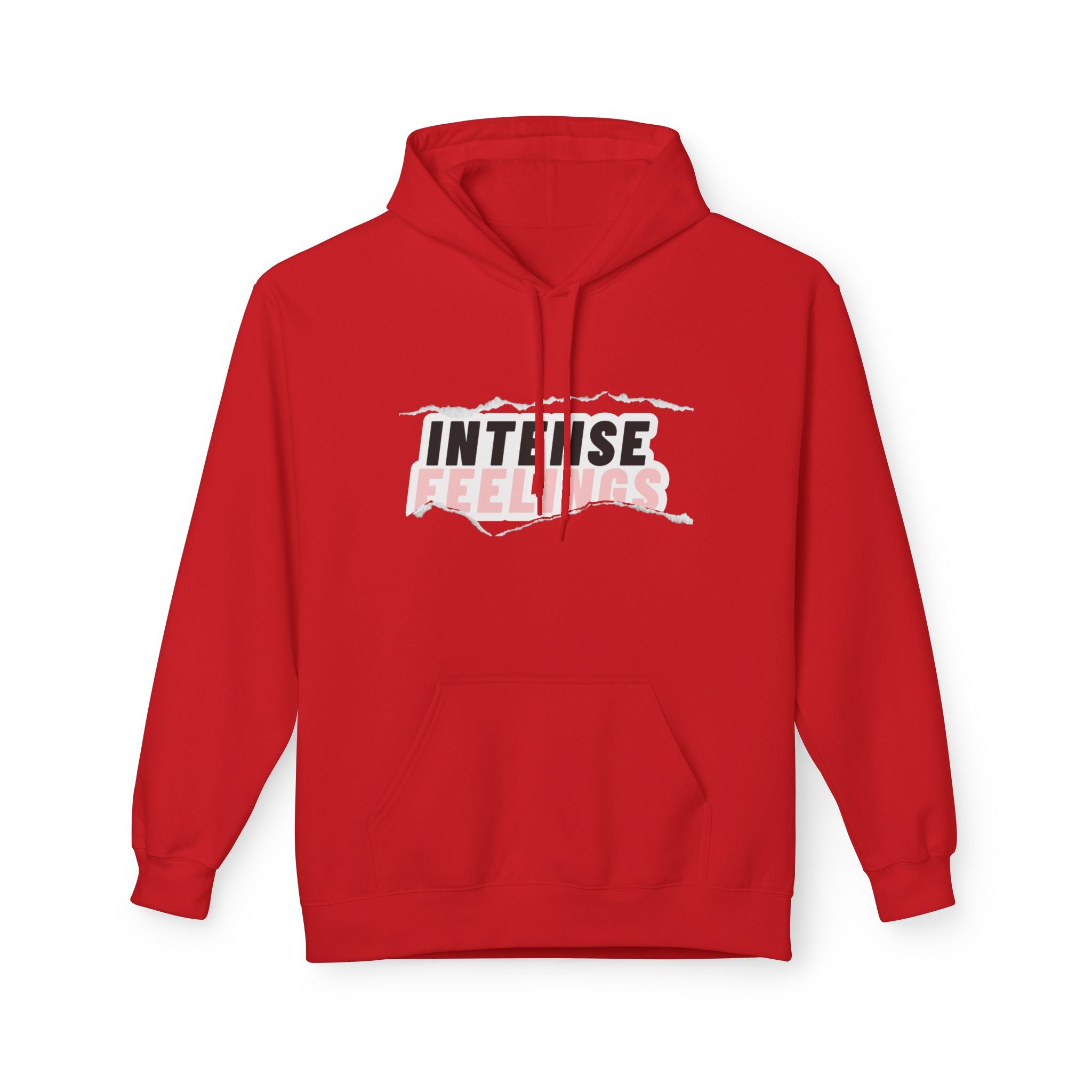 Intense Feelings Unisex Midweight Hoodie - Rose Pink Print