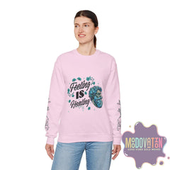 Feeling Is Healing Unisex Heavy Blend Crewneck Sweatshirt - MOODOVATION